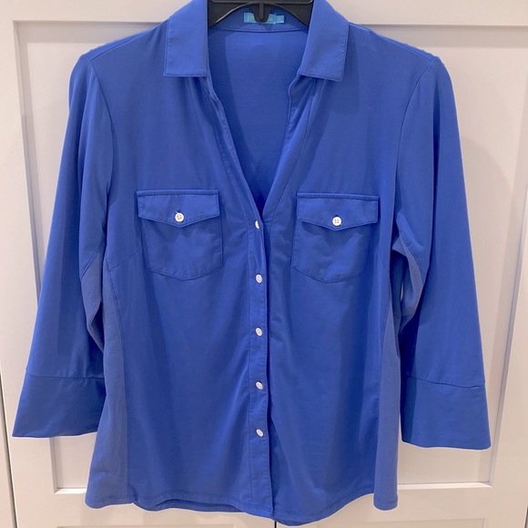 J. McLaughlin Tops J Mclaughlin Brynn Lyford Jersey Shirt Blue S